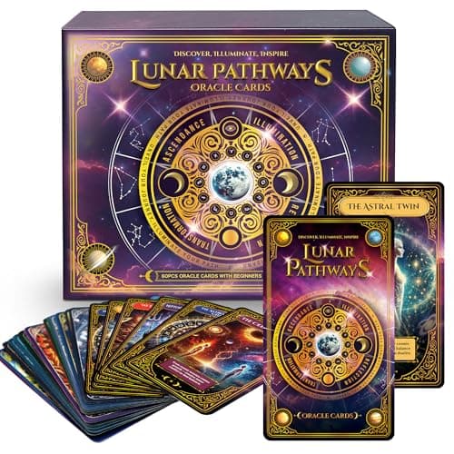 Image of SOL 60pk Lunar Pathways Oracle Cards Deck – Spiritual Oracle Deck for Intuition, Energy Healing, and Self-Discovery, Tarot and Meditation Cards [Part of the Pathways Oracle Cards Collection]