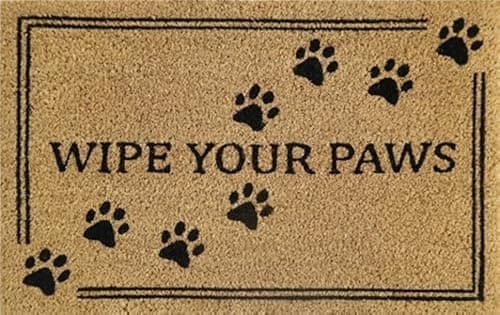 Image of B2C Door Mat Doormats Non Slip Natural Coir Welcome Indoor Outdoor Home Garden Mats 40+ Designs 60cm x 40cm (Wipe your paws)
