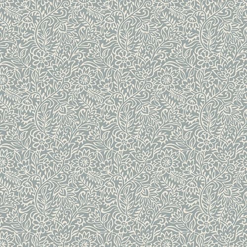 Image of Grandeco Ruskin Floral Trail Botanical Themed Arts & Crafts Inspired Textured Wallpaper Perfect for Livingrooms Bedrooms Dining Areas Blue (A82301)