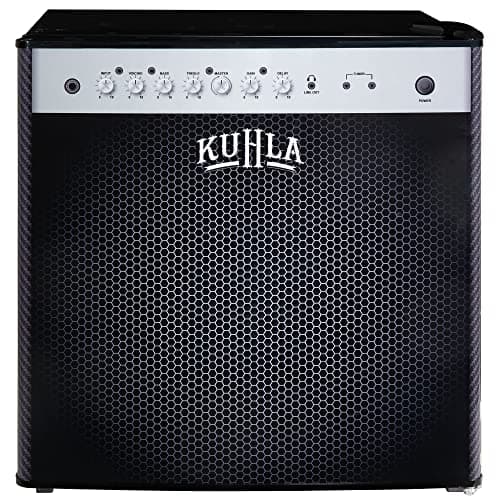 Image of Kuhla Table Top Mini Fridge with Ice Box 45 Litre Adjustable Thermostat, Door Racks & Removable Shelf, Small Drinks Fridge Ideal Amp Speaker Black KTTF0E6B-1004