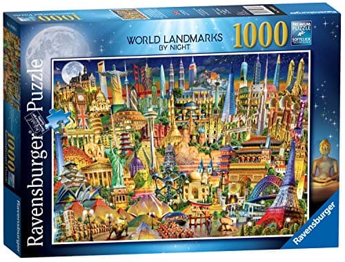 Image of Ravensburger World Landmarks at Night 1000 Piece Jigsaw Puzzle for Adults & Kids Age 12 Years Up