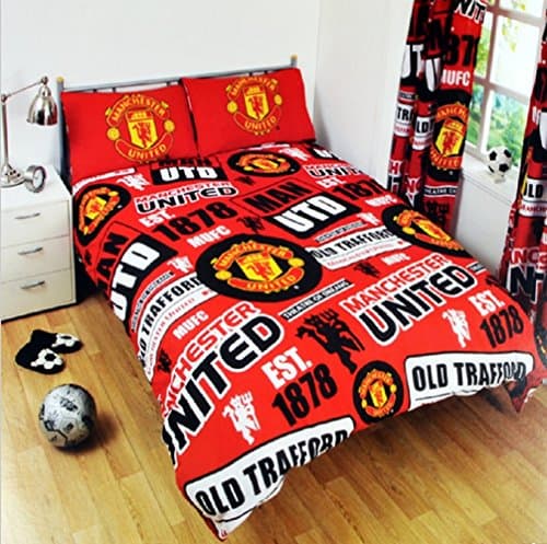 Image of Manchester United FC Football Patch Duvet and Pillow Case Sets (Double)