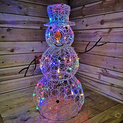 Image of Premier 90cm Lit Soft Acrylic Christmas Snowman 80 LEDs (LV191182) (Multi)