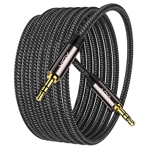Image of VIOY Aux Cable 15M, [Copper Shell, Hi-Fi Sound] 3.5 mm Male to Male Braided Auxiliary Cord Compatible with Headphone, Smartphone, Home/Car Stereo, Speaker, Echo & More