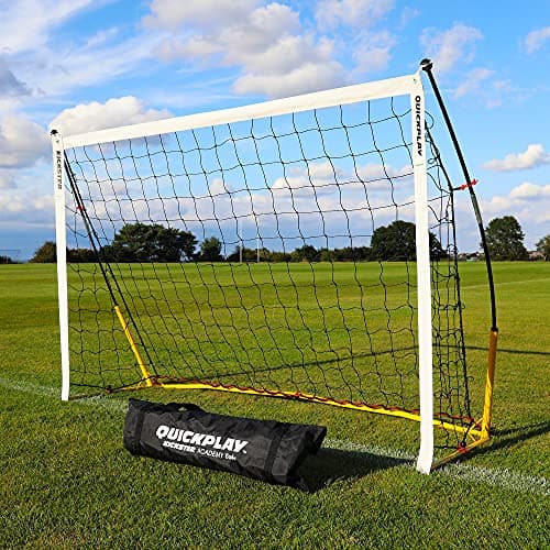 Image of QUICKPLAY KICKSTER 6x4ft Youth Football Goal – Quick Setup Portable Football Net for Kids, Target Training & official size goal for 3v3 - Quick Setup Garden Goal for U6's - Includes Carry Bag