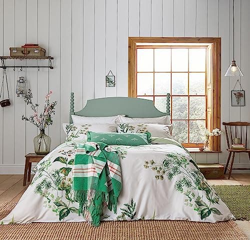 Image of Joules LAKESIDE FLORAL COVER SET GREEN