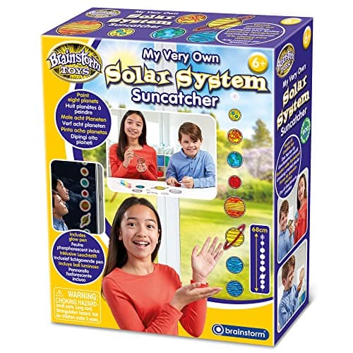 Image of Brainstorm Toys My Very Own Solar System Suncatcher – Stained Glass Window Painting Kit, Creative Art & Craft for Kids