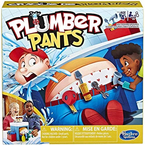 Image of Hasbro Gaming Plumber Pants Game: Board Game for 2 or More Players, Ages 4+