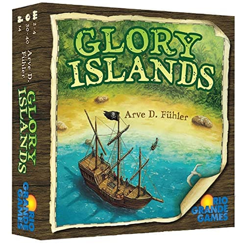 Image of Rio Grande Games: Glory Islands Pirate Adventure Board Game, 2-4 Players, Strategy Card Game for Adults