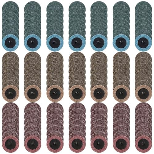 Image of 150 Pack 50mm Quick Change Disc Set, 2 Inch Roll Lock Sanding Discs, Surface Conditioning Sanding Disc Pads for Strip Grind Polish Burr Finish Rust Paint Removal - Coarse, Medium, Fine