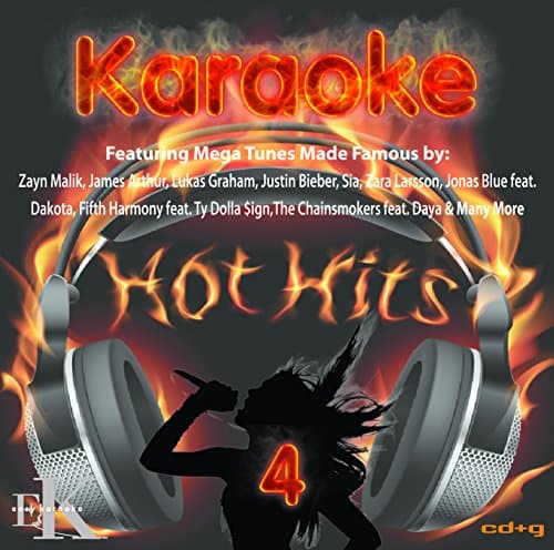 Image of Karaoke Hot Hits Volume 4 by Easy Karaoke includes 19 Chart Hits by various artists such as Adele, James Arthur, Justin Bieber and many more! *see description for full track listing*