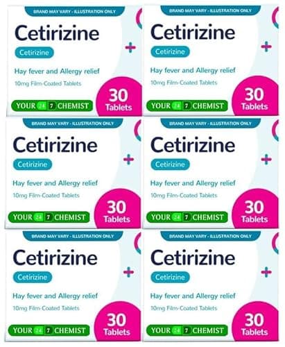 Image of 6 Months Supply Cetirizine Hayfever Allergy Tablets 30 x 6 by Your247Chemist
