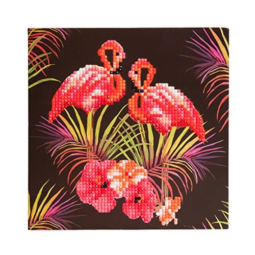Image of Crystal Art Flamingos Crystal Art Card Kit 18 x 18 cm