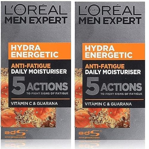 Image of L'Oreal Paris Men Expert Hydra Energetic, Anti-Fatigue Moisturiser for Men, 50 ml 2 Pack