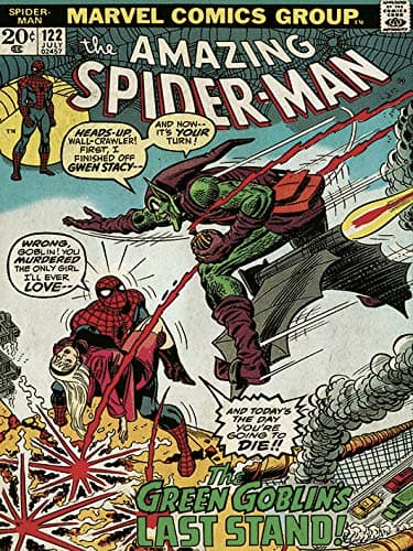 Image of Pyramid International "Spider-Man Green Goblin Canvas Print, Multi-Colour, 30 x 40 x 1.3 cm