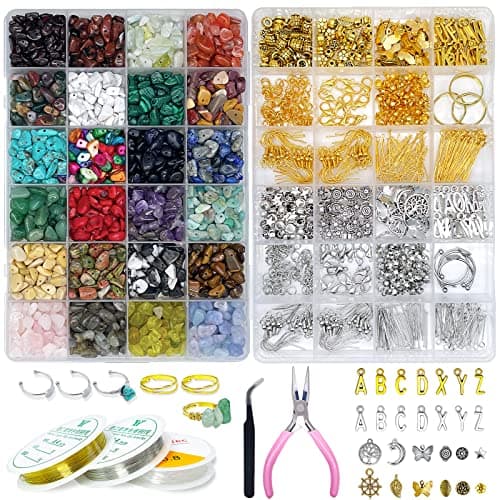 Image of ygorios Jewelry Making Kit for Adults - 1760 PCS Crystal Beads and Supplies, DIY Bracelet and Earring Set (Crystal)