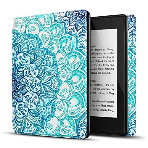 Image of TNP Case for Kindle Paperwhite 10th Gen / 10 Generation 2018 Release - Slim Light Smart Cover Sleeve with Auto Sleep Wake Compatible with Amazon Kindle Paperwhite 2019 2020 Version (Emerald Illusions)