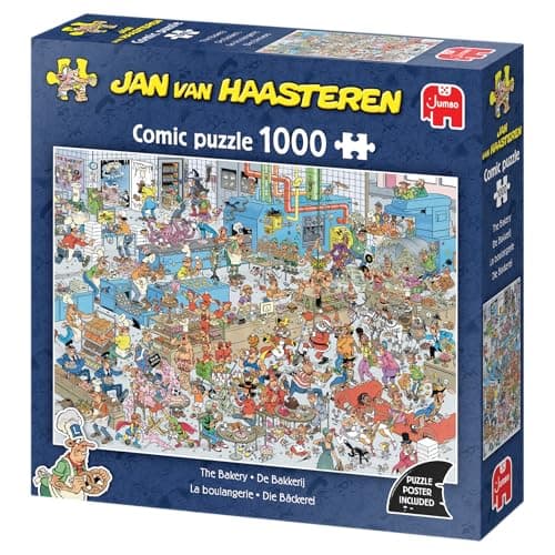 Image of Jan Van Haasteren - JVH - La Boulangerie - The Bakery - Adult Jigsaw Puzzle - Funny - 100% Recycled Cardboard - 1000 Pieces Jumbo