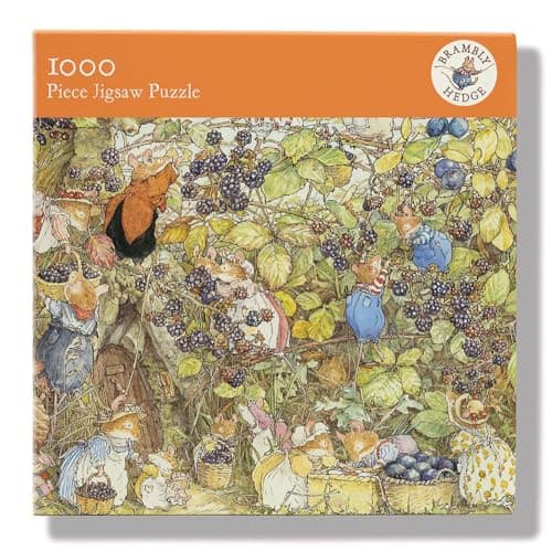 Image of 1000 Piece Jigsaw Puzzle - 'The Harvest' Artistic Design from the Brambly Hedge Series - Full Image Poster Included