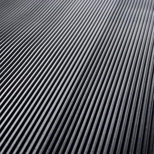 Image of Black Rubber Matting Roll | Heavy Duty, Indoor & Outdoor, Non-Slip, Waterproof & Easy to Cut | Ideal for Garage, Van, Gym, Sheds | 1m Width 3mm Thick A-Grade Flooring Mat (Fine Ribbed, 0.5m x 1m)