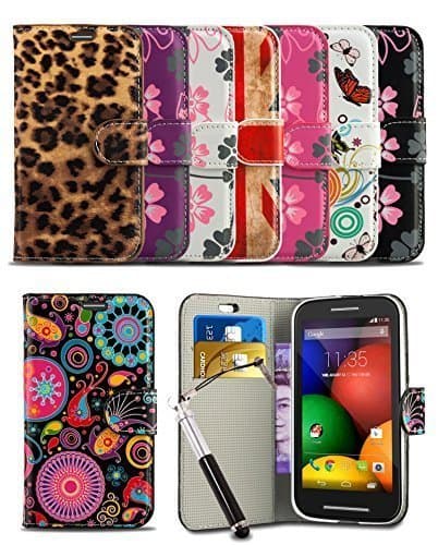 Image of London Gadget Store Pattern Modern Print Design Wallet Flip Case Cover with Integrated Stand & Retractable Stylus Pen Compatible with HTC Desire 510 / A11 - Red Telephone Booth Box Design Case