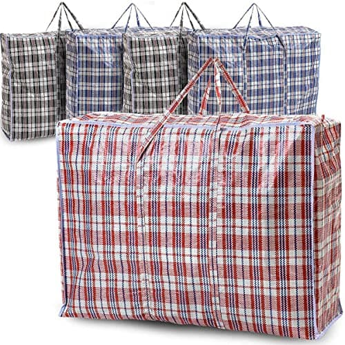 Image of 5 PACK Strong Extra large Jumbo Storage Laundry zipped bag Reusable 60 x 60cm