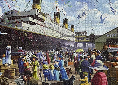 Image of Jigsaw Puzzles for Adults 1000 Piece R.M.S. Titanic 27.56 x 19.69 Inch Jigsaw Puzzles for Adults Educational Game Challenge Toy 1000 Pieces Titanic Puzzle for Adult Kid
