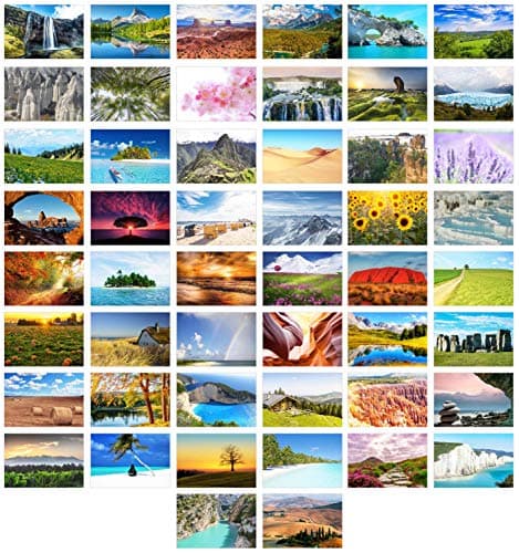 Image of Edition Seidel Set of 50 Premium Postcards, Landscapes, Nature, Sea, Mountains, Forests, Valleys (20350)
