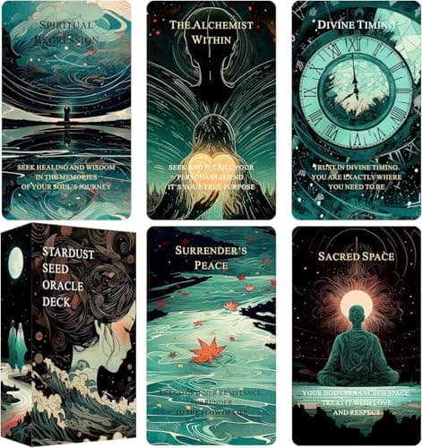 Image of Seeds of Stardust Oracle Deck, Cosmic Oracle Cards for Intuition, 80 Tarot Cards for Divine Guidance and Higher Self Messages