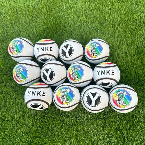 Image of YNKE Camogie Hurling Balls Sliotars GAA Irish Ladies Sliothars (12 Sliotar) (White)
