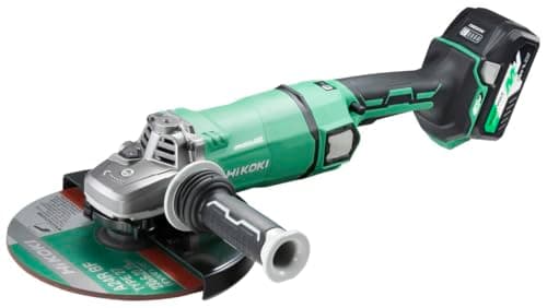 Image of HiKOKI G3623DAJAZ 36 V Cordless Brushless 230 mm disc Grinder with Trigger Switch and Brake with 2X Batteries and Charger in Carry Case