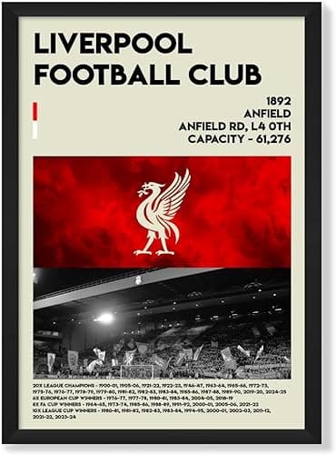 Image of NotNiceThings Liverpool Inspired Poster, Anfield Print, LFC, Gift For Liverpool Fan, Scouse, Made Silk-Coated Paper For Dad, Brother, Son, Mo Salah, Arne Slot, Jurgen Klopp, VVD (A3)