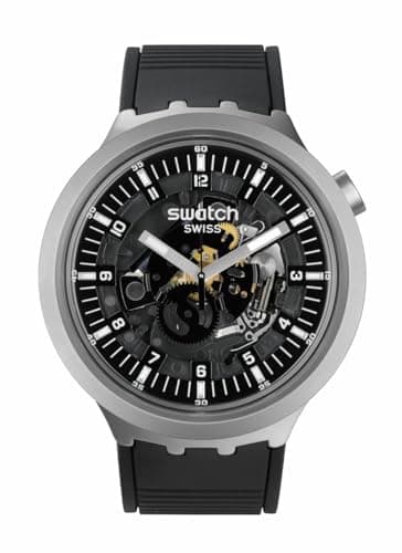 Image of Swatch Dark Irony, Black, Modern