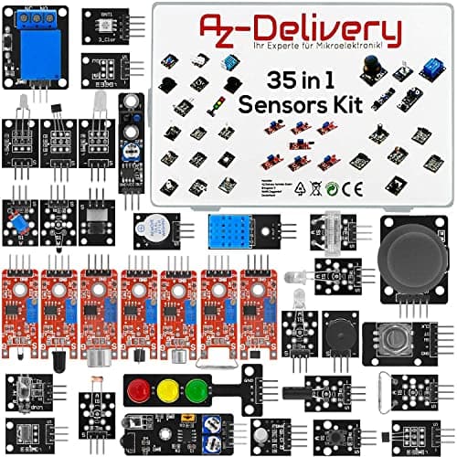 Image of AZDelivery 35 in 1 Sensor Modules & Accessories Kit compatible with Arduino, Raspberry Pi and other Microcontrollers including E-Book!