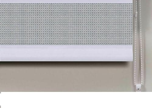 Image of Quality Fabric Sparkly Glitz Diamante Straight Bottom Roller Blinds (White, 120x160cm(47.2in))
