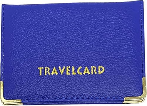 Image of SCHNAZZ 1x Dark Blue Travel Card Bus Pass Holder, Card Cases & Money Organisers, Credit Card and ID Card Holder for Men and Women Soft Leather Ltd