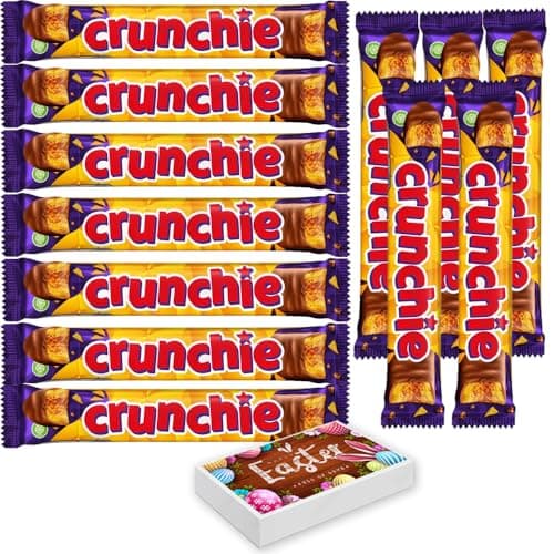 Image of Crunchie Chocolate Bar 40g With Gift Box - Delicious Hhoneycomb Covered in Chocolate - cdb (24 x Bars (Half Box))
