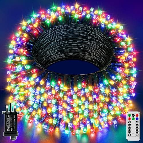 Image of Hopexy Fairy Lights Outdoor, 30m 300 LEDs Waterproof Fairy Lights Plug in, Multicolour String Lights Mains Powered/Remote/8 Modes/Timer/Indoor/Outside Lights for Garden Party Decorations