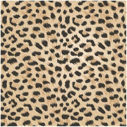 Image of Full Roll - Fur Natural Animal Print Wallpaper - Kids Room Bedroom Living Room - Feature Statement Wall Washable Peelable - 10.05m x 53cm Roll - Contemporary Versatile Leopard Print