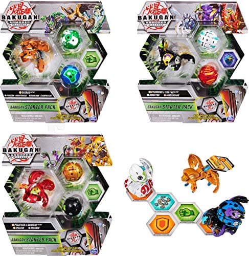 Image of BAKUGAN Starter Pack 3-Pack, Fused Hydorous x Trhyno Ultra, Armored Alliance Collectible Action Figures (Styles Vary)