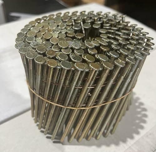 Image of 3.1 x 90mm Galvanised Ring Wire Collated Coil Nails - Box of 4,000