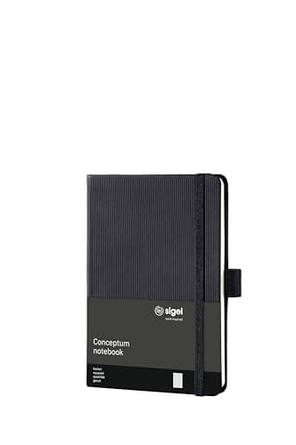 Image of SIGEL CO131 Premium Notebook squaRed, A6, hardcover, Black - Conceptum