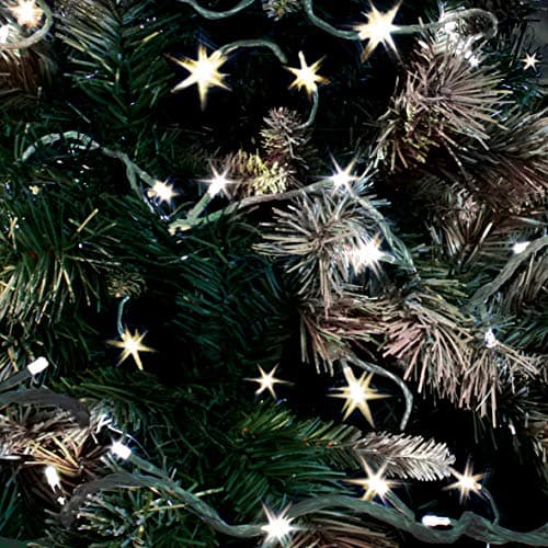 Image of The Christmas Workshop 71150 Warm White Christmas Lights / 200 LED Christmas Tree Lights / 19.9 Metres Long/Battery Operated/Indoor Or Outdoor Christmas Decorations / 8 Light Modes