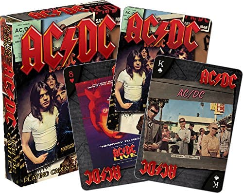Image of Aquarius 52468 AC/DC LP Covers Set Of Playing Cards,Multicolor, 3"