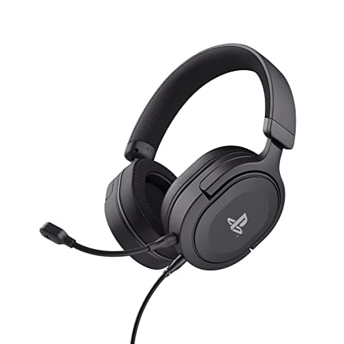 Image of Trust Gaming GXT 498 Forta [Officially Licensed for PlayStation 5] Sustainable Gaming Headset for PS5 / PS4, 1.2m Cable, 50mm Drivers, Detachable Microphone, Wired Over-Ear Headphones - Black