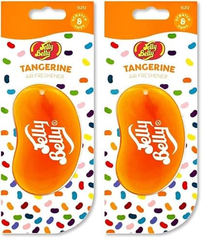 Image of Jelly Belly 15212 3d Jelly Bean Air Freshener - Tangerine, Orange (Pack of 2)