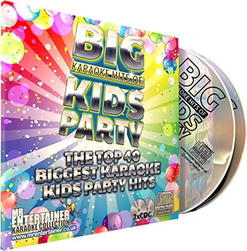 Image of Mr Entertainer Big Karaoke Hits of Kids Party - Double CD+G (CDG) Pack. Top 40 Greatest Childrens Party Songs
