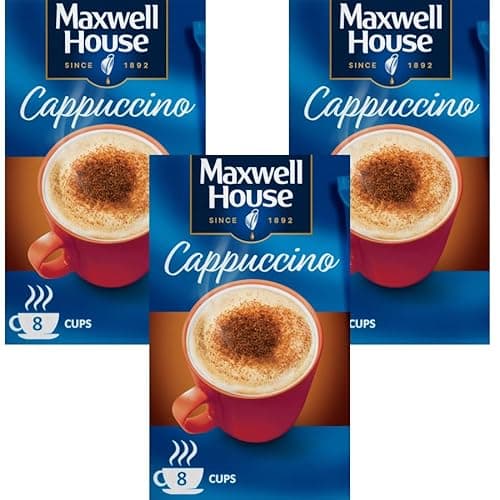 Image of Ground Coffee Bundle with Maxwell House Cappuccino (8 Sachets) 93.6g - 3 Pack | Suitable For Vegetarians.