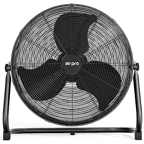 Image of Air Pro 20" Floor Fan - Powerful Air Cooling & Circulating Fan with 3 Speed Setting & Adjustable Tilt - Indoor Home, Office, Gym Fan Quiet Portable Electric Fan with Metal Blade & Body 1.6m Long Cable