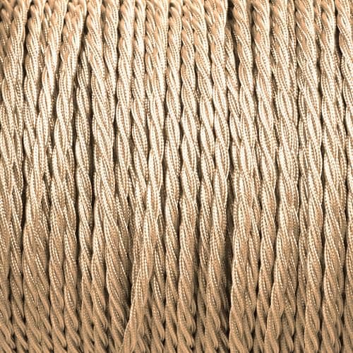 Image of 5m 3 Core Braided Flexible Fabric Wire Light Gold Flex Cable Antique Twisted Cable 3 Conductor 16.4ft Braided Electrical Cord Flex Cord Italian Braided for DIY, Lighting Other Appliances